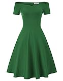 GRACE KARIN grün Kleid Winter Vintage Kleid Damen...