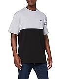 Vans Herren Colorblock T-Shirt, Athletic Heather-schwarz, XL