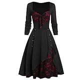 Graceyo Damen Mittelalter Kleid Gothic Kleider, Steampunk...