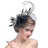 Damen Fascinator Blumen Netz Braut Kopfschmuck Haar Clip Hut...