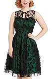 Voodoo Vixen Emerald Frauen Mittellanges Kleid grün L
