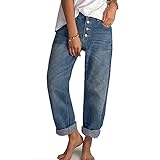 Yokbeer Damen Casual Straight-Leg Jeans Boyfriend High Waist...