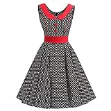 Rockabilly Kleider Damen 50s Vintage Retro Petticoat Kleid...