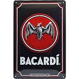 Nostalgic-Art 22319 Retro Blechschild BACARDI – Logo Black...