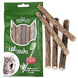 PRETTY KITTY Katzen Zahnpflege Sticks: 5X Matatabi Stick...